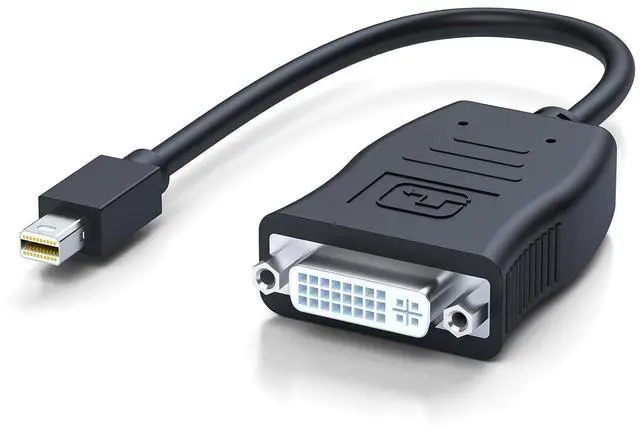 Main image of Mini DisplayPort to DVI Adapter, Thunderbolt Compatible Mini DP to DVI Converter Male to Female Adapter for MacBook, Surface, ThinkPad, Laptop to Monitor, HDTV, Projector