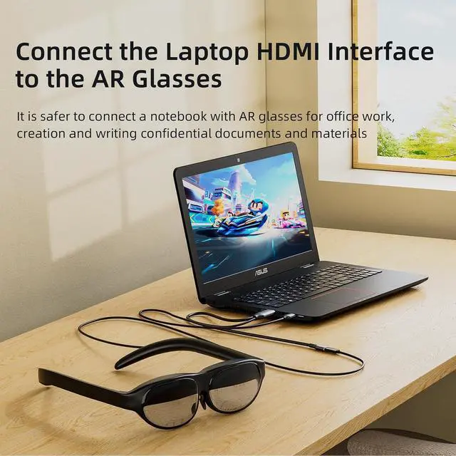 Alt view image 2 of 6 - HDMI to Type-C Female Cable 1.64Ft 4K@60Hz, Unidirectional HD HDMI to Type-C, Hdmi to USB-C Adapter Suitable for Portable Monitor, Laptop Wired Projector, Xreal Air AR, Rokid AR