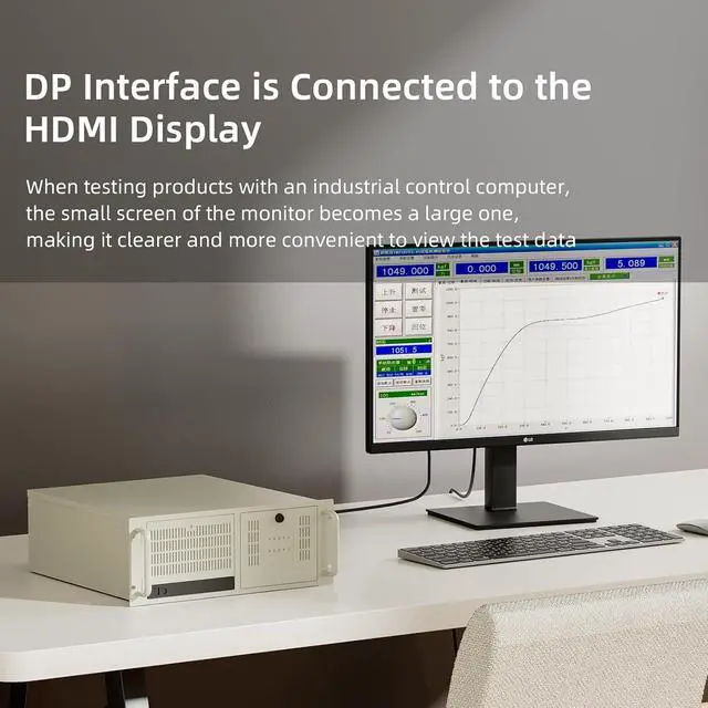 Alt view image 5 of 7 - Active DisplayPort to HDMI Adapter (8K@60Hz, 4K@240Hz) Uni-Directional DP 1.4 to HDMI 2.1 Converter, Male to Female DP to HDMI Adapter Compatible with Desktops, Monitors