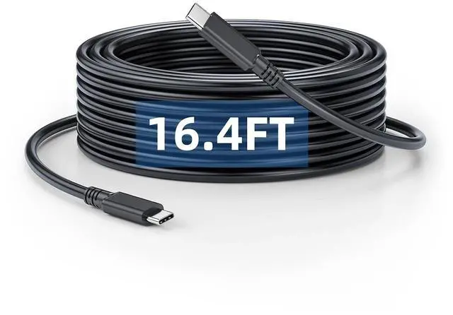 Main image of USB C to USB C Cable 16.4FT, PD 100W/20Gbps Type C to C Cable, 4K@60Hz Video and Audio Output Cord USB3.2 Fast Charging Suitable for MacBook Pro, iPad Pro, Samsung Galaxy, Portable Monitor