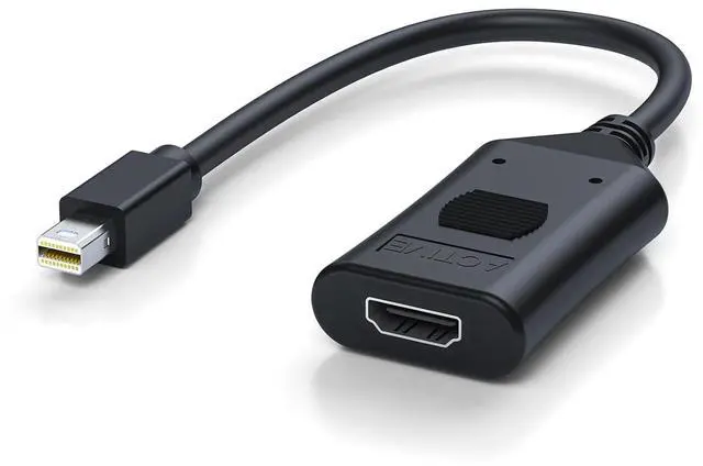 Main image of Mini DisplayPort to HDMI Adapter, Active Mini DP to HDMI Converter 4K UHD, Thunderbolt Compatible mini DisplayPort Male to HDMI Female Video Adapter for Monitor, Projector, MacBook, Laptop