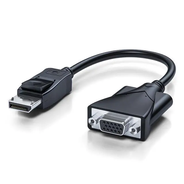 Main image of DisplayPort to VGA Adapter, Active DisplayPort Male to VGA Female Video Adapter 1080P Full HD for Monitor, Projector, Laptop