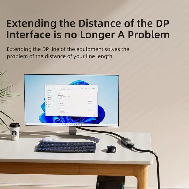 Alt view image 6 of 6 - 8K DisplayPort Extension Cable 1.64Feet, DisplayPort 1.4 Male to Female Extension Cable, DP to DP Extended Cord Supports 8K@60Hz,4K@144Hz for Monitor, PC, Laptop