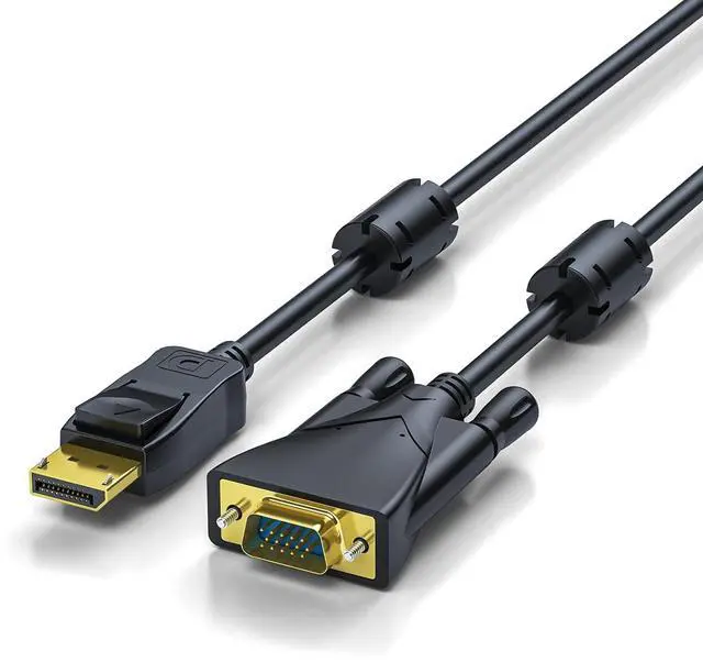 Main image of DisplayPort to VGA Cable 9.8FT, Active DP to VGA Adapter Cord with Gold-Plated Connectors, Shielded Design, Supports 1080P for Monitor, Projector, PC, Laptop