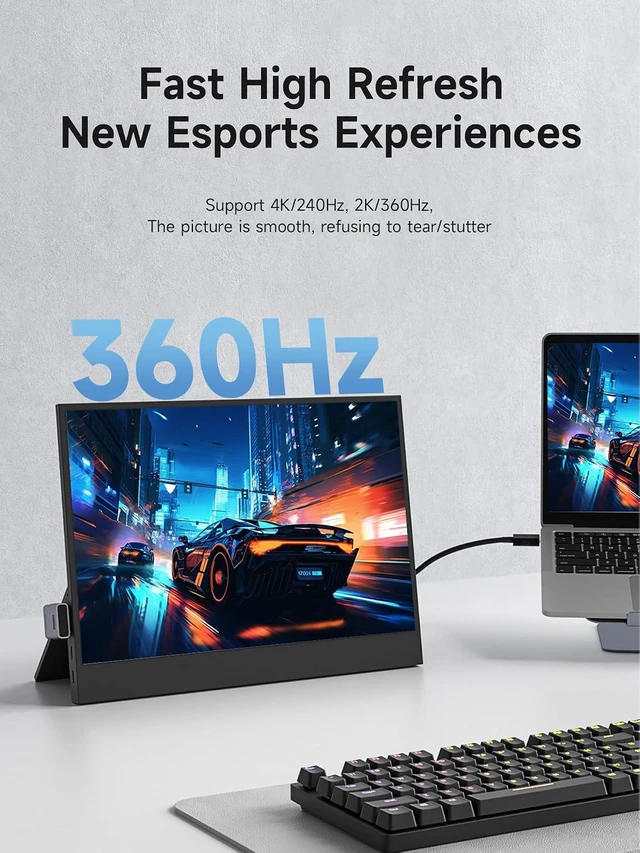 Alt view image 4 of 6 - Hagibis Mini HDMI to HDMI Adapter 2 Pack, 8K@60Hz 4K@240Hz L-Shaped 90 Degree Mini HDMI Male to HDMI Female Extension Connector Conventer for Portable Monitor (L-Shaped Front)
