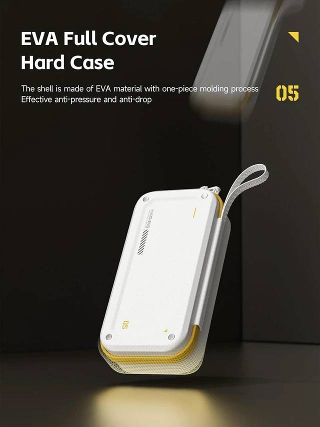 Alt view image 5 of 6 - Hagibis Electronic Organizer Traveling Case Bag EVA Hardshell PU Portable Carrying Pouch for Mouse, Charger, Cables, Power Bank, SD Cards, USB Flash Disks, Accessories (White)