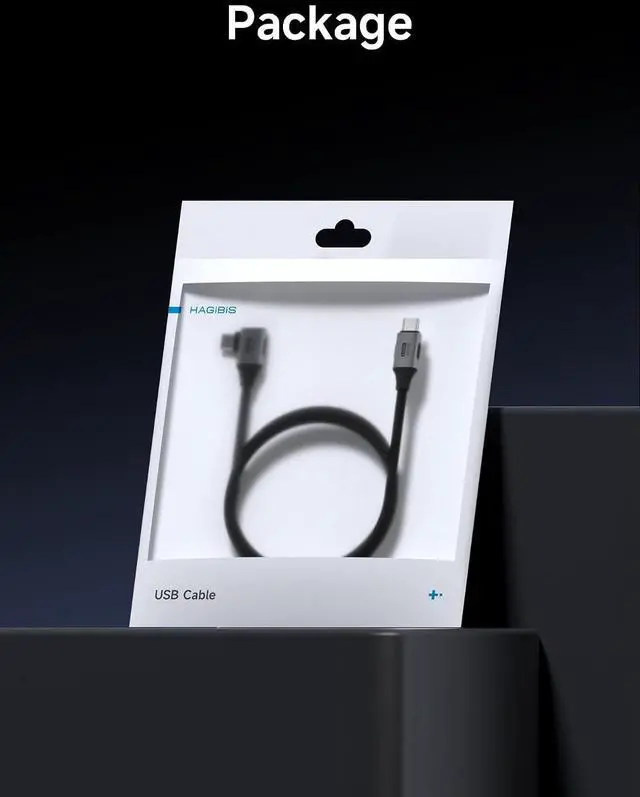 Alt view image 7 of 7 - USB4 Cable, Right Angle 90Degree Braided 80Gbps, 240W Fast Charging, 8K@60Hz USB4 V2.0 USB-C Cable for iPhone 17 16 15 Pro Max, iPad Pro, MacBook, Thunderbolt 5/4 (Side 90 Degree, 4.9FT)
