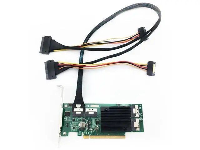 Alt view image 5 of 6 - SFF8654 8i to Dual SFF8639 NVMe (U.2) Cable, 80cm SlimSAS to SAS/SATA Data Transfer Cable Compatible with NVMe SSDs