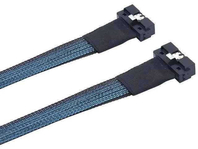 Alt view image 5 of 6 - PCIe SlimSAS LP LowProfile SFF8654 8i 74P to LP 8X HighSpeed Internal Cable, 24Gbps 85 30AWG Server Data Harness, 0.5M/19.68in