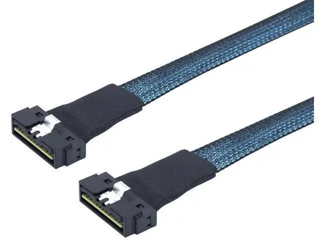 Alt view image 4 of 6 - PCIe SlimSAS LP LowProfile SFF8654 8i 74P to LP 8X HighSpeed Internal Cable, 24Gbps 85 30AWG Server Data Harness, 0.5M/19.68in