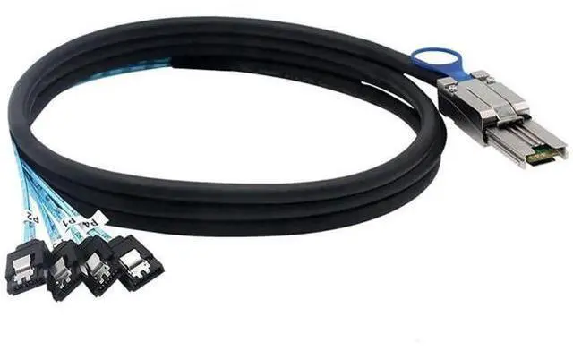 Alt view image 4 of 5 - Mini SAS HD SFF8088 26Pin to 4×SATA 7Pin Female Fanout Cable, 6Gbps HighSpeed Server Hard Drive Cable, 28AWG, 10Ohm Impedance, 1M