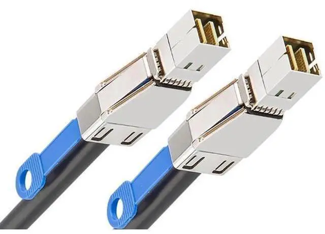 Alt view image 3 of 5 - 1M SAS HD SFF8644 to Mini SAS SFF8644 Cable with IC, 12Gbps HighSpeed Server Aggregation Cable, 28AWG, LowLoss Flat Interface