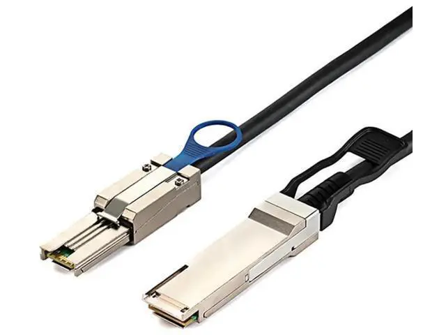 Alt view image 2 of 5 - QSFP 40G SFF8436 to MiniSAS HD SFF8088 HighSpeed Server Cable, 28AWG, Compatible with NetApp DS4243 DS4246, 0.5M