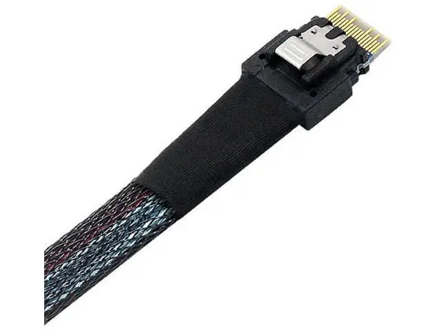 Alt view image 3 of 5 - Internal Mini SAS to SATA Cable, SFF8654 to SATA 12Gbps HighSpeed Connecting Line, MultiLane Mini SAS Host Internal Server Cable, 1.6FT, 2Pack