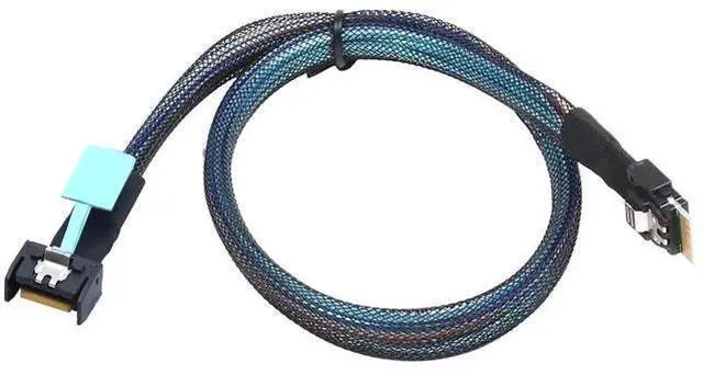 Alt view image 4 of 6 - Gen5 MCIO Slimline SFF8654 4i to SFF8654 4i Server Data Cable, 24Gbps HighSpeed Interconnect Cable for RAID Controller, HDD & SSD, 1m / 39.37in