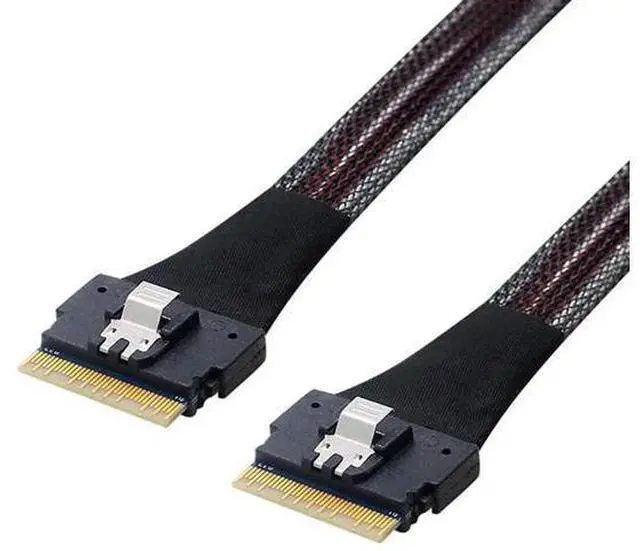 Alt view image 4 of 5 - Slimline SAS 4.0 SFF8654 8i 74Pin PCIE Ultraport Extension Cable, 32AWG 24Gbps HighSpeed Server Interconnect Cable, 1M
