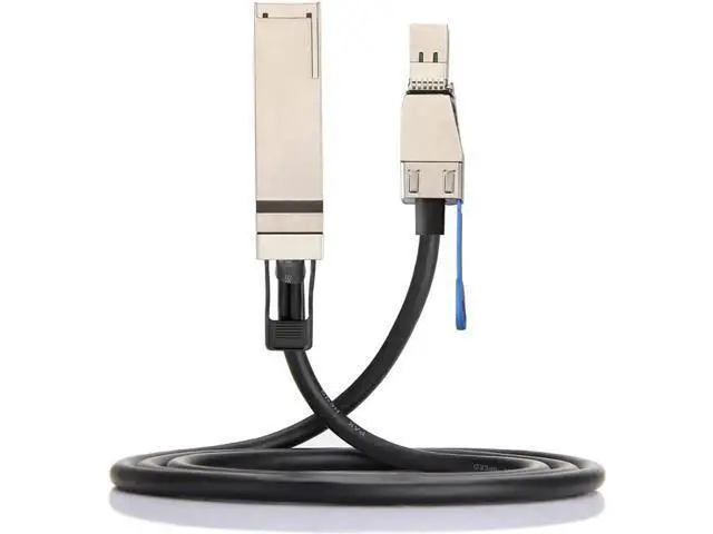Alt view image 4 of 5 - 1M MiniSAS HD SFF8644 to QSFP 40G SFF8436 Server Cable, 12Gbps 28AWG 10 Ohm HighSpeed Stacking Internal Connection Cable, Black