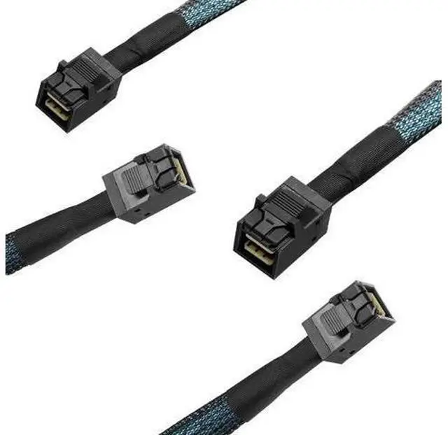 Main image of 2 Pack Internal Mini SAS HD SFF8643 to SFF8643 Cable, 12Gbps HighSpeed Mini SAS to Mini SAS Cable, 3.3FT/1M for RAID & PCIe Controller Server Storage