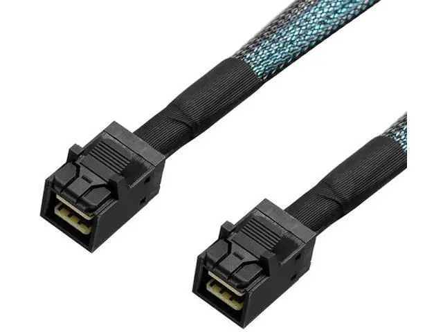 Alt view image 3 of 6 - 2 Pack Internal Mini SAS HD SFF8643 to SFF8643 Cable, 12Gbps HighSpeed Mini SAS to Mini SAS Cable, 3.3FT/1M for RAID & PCIe Controller Server Storage