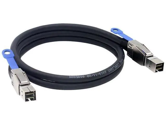 Alt view image 5 of 5 - Mini SAS HD SFF8644 to SFF8644 Cable with IC, 12Gbps HighSpeed Server Aggregation Cable, 28AWG, LowLoss Flat Interface, 3M