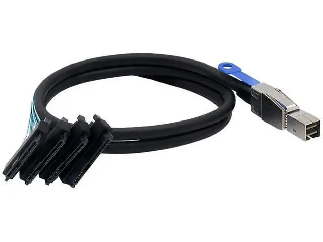 Alt view image 2 of 4 - Mini SAS HD SFF8644 to SFF8482 29Pin 2in1 SATA Hard Drive Data Cable, 28AWG Copper, 12Gbps HighSpeed Harness, 0.5M/19.68in