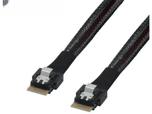 Main image of Slimline SAS SFF8654 4i 38Pin to SFF8654 4i HighSpeed Server Interconnect Cable, 50cm