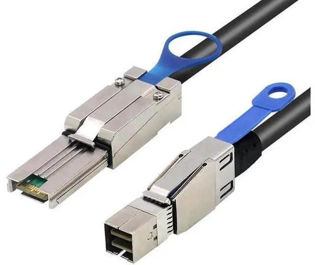 Main image of External Mini SAS HD SFF8644 to Mini SAS SFF8088 Hybrid Cable, 6Gbps SAS Cable, 1M/3.3ft