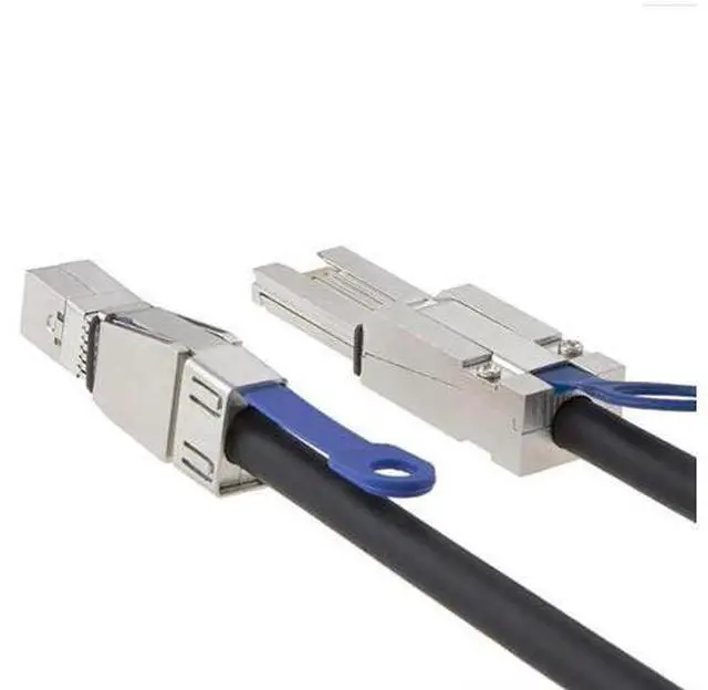 Alt view image 4 of 5 - 0.5M Mini SAS HD SFF8088 26Pin to SAS HD SFF8644 Server Stacking Cable 6Gbps HighSpeed 28AWG Data Cable, Black Flat Connector