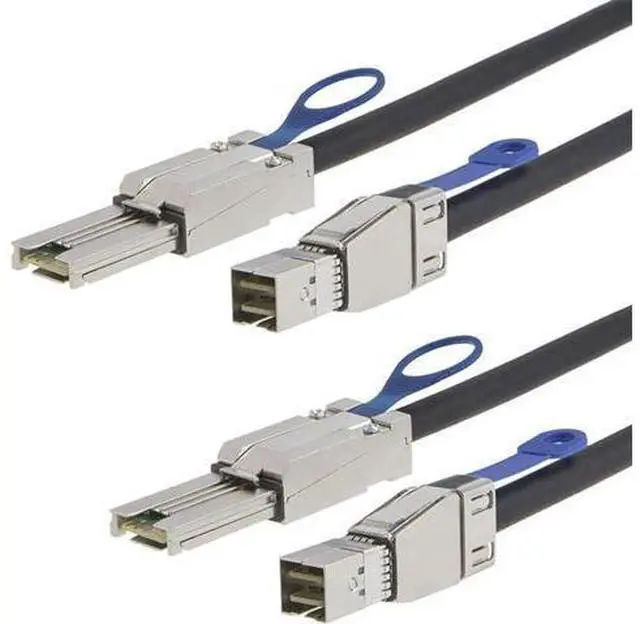 Alt view image 5 of 5 - 0.5M Mini SAS HD SFF8088 26Pin to SAS HD SFF8644 Server Stacking Cable 6Gbps HighSpeed 28AWG Data Cable, Black Flat Connector