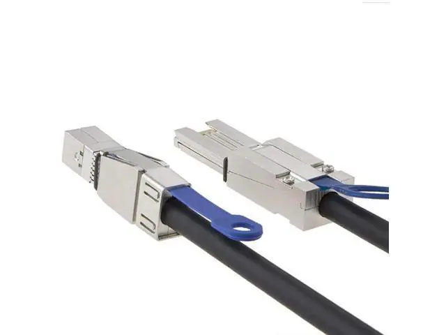 Alt view image 4 of 5 - Mini SAS HD SFF8088 26Pin to SAS HD SFF8644 Server Stacking Cable, 6Gbps HighSpeed 28AWG Data Cable, Black Flat Connector, 1M