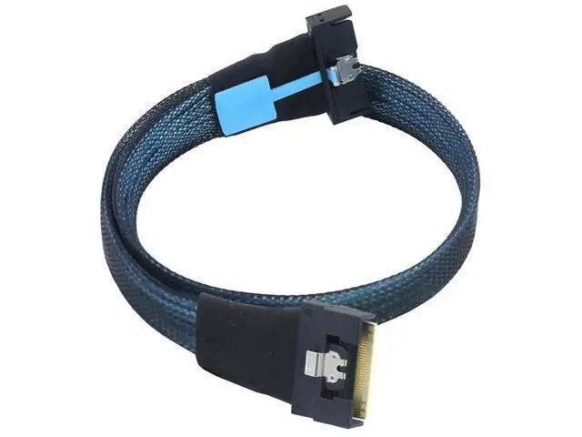 Alt view image 2 of 6 - PCIe 5.0 MCIO 8i to Slimline SAS 4.0 SFF8654 8i 74Pin Cable, 24Gbps HighSpeed Server Interconnect, 85Ohm Copper Wire, 0.8m