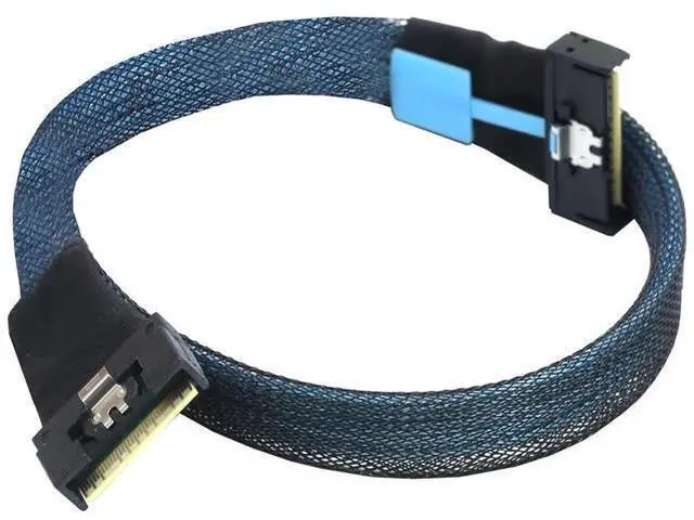 Main image of PCIe 5.0 MCIO 8i to Slimline SAS 4.0 SFF8654 8i 74Pin Cable, 24Gbps HighSpeed Server Interconnect, 85Ohm Copper Wire, 0.8m