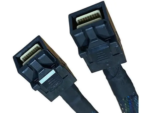 Alt view image 4 of 5 - 80cm SlimSAS LP 8X to 2×MiniSAS HD 4X Cable, SFF8654 LP 74Pin to 2×SFF8643 36Pin, Compatible with DELL H750/H755 Servers