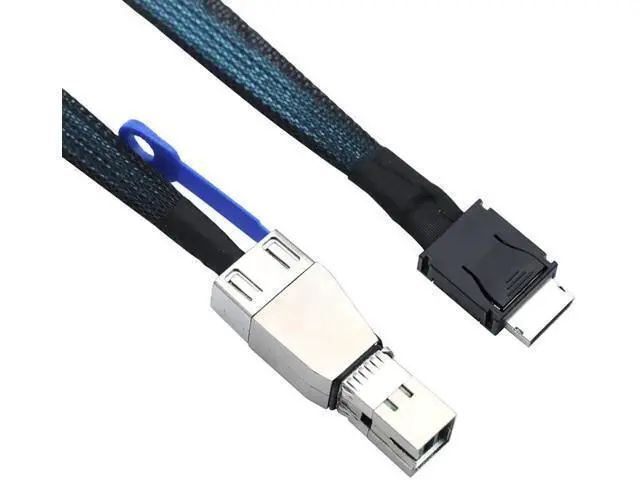 Alt view image 5 of 5 - OCuLink 4i SFF8611 to SAS HD SFF8644 4i Cable, 12Gbps HighSpeed Server Data Cable for RAID Controller, Workstation & Storage Expansion, 0.5M/19.68in