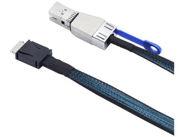 Alt view image 4 of 5 - OCuLink 4i SFF8611 to SAS HD SFF8644 4i Cable, 12Gbps HighSpeed Server Data Cable for RAID Controller, Workstation & Storage Expansion, 0.5M/19.68in