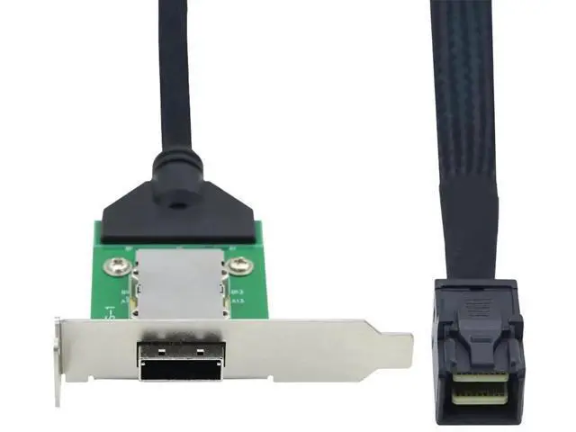 Alt view image 4 of 6 - Mini SAS HD SFF8643 to SFF8088 PCBA Female InternaltoExternal Conversion Cable, 6Gbps HighSpeed Server Cable, 1m / 39.37in