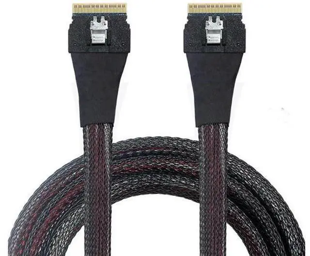 Alt view image 3 of 5 - Slimline SAS 4.0 SFF8654 8i 74Pin PCIE Ultraport Extension Cable, 32AWG 24Gbps HighSpeed Server Interconnect Cable, 0.5M