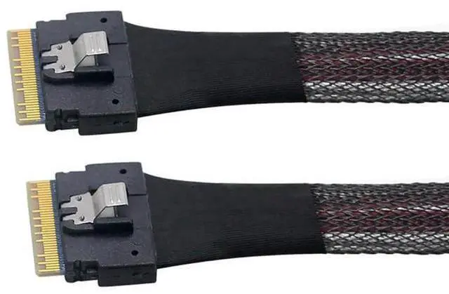 Alt view image 5 of 5 - Slimline SAS 4.0 SFF8654 8i 74Pin PCIE Ultraport Extension Cable, 32AWG 24Gbps HighSpeed Server Interconnect Cable, 0.5M