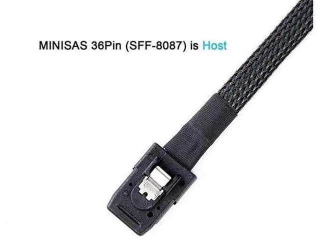 Alt view image 2 of 6 - 2Pack MiniSAS to SAS Cable, 1M / 3.3FT SFF8087 to 4×SFF8482 with SATA Power Adapter Cable
