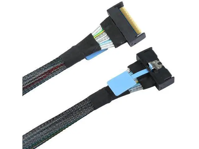 Alt view image 3 of 6 - Slimline SAS MCIO SFF8654 8i 74Pin PCIe 5.0 to MCIO SFF8654 HighSpeed Server Cable, 31.49 Inches