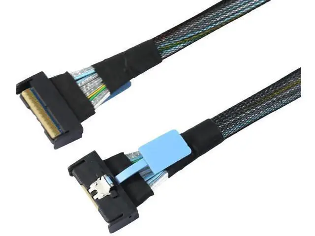Alt view image 6 of 6 - Slimline SAS MCIO SFF8654 8i 74Pin PCIe 5.0 to MCIO SFF8654 HighSpeed Server Cable, 31.49 Inches
