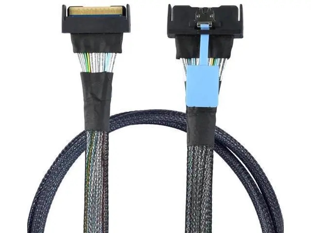 Alt view image 4 of 6 - Slimline SAS MCIO SFF8654 8i 74Pin PCIe 5.0 to MCIO SFF8654 HighSpeed Server Cable, 31.49 Inches