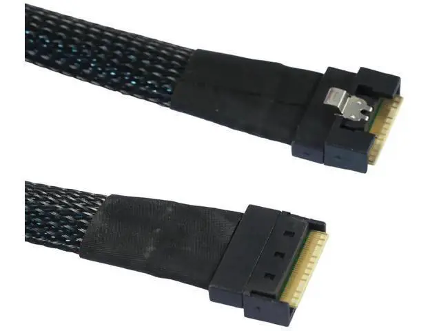 Alt view image 2 of 6 - SlimSAS SFF8654 8i PCIe 4.0 Interconnect Cable, 32AWG 24Gbps HighSpeed Server Cable, AntiMisdirection Design, 0.5M
