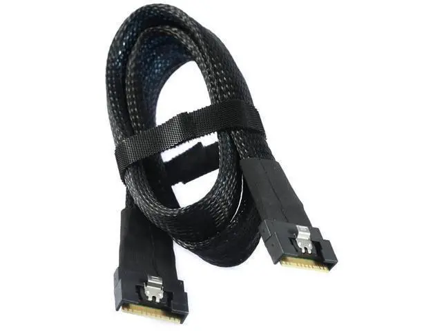 Alt view image 5 of 6 - SlimSAS SFF8654 8i PCIe 4.0 Interconnect Cable, 32AWG 24Gbps HighSpeed Server Cable, AntiMisdirection Design, 0.5M