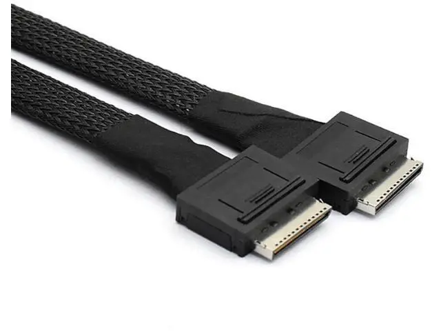 Alt view image 2 of 6 - PCIe OCuLink SFF8611 8i to SFF8611 8i HighSpeed Server Data Cable, 32AWG 24Gbps Internal Transmission Harness, 1M/39.37in