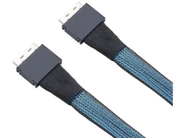 Alt view image 5 of 6 - PCIe OCuLink SFF8611 8i to SFF8611 8i HighSpeed Server Data Cable, 32AWG 24Gbps Internal Transmission Harness, 1M/39.37in