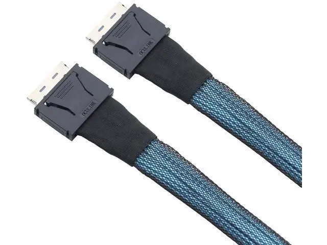 Alt view image 6 of 6 - PCIe OCuLink SFF8611 8i to SFF8611 8i HighSpeed Server Data Cable, 32AWG 24Gbps Internal Transmission Harness, 1M/39.37in
