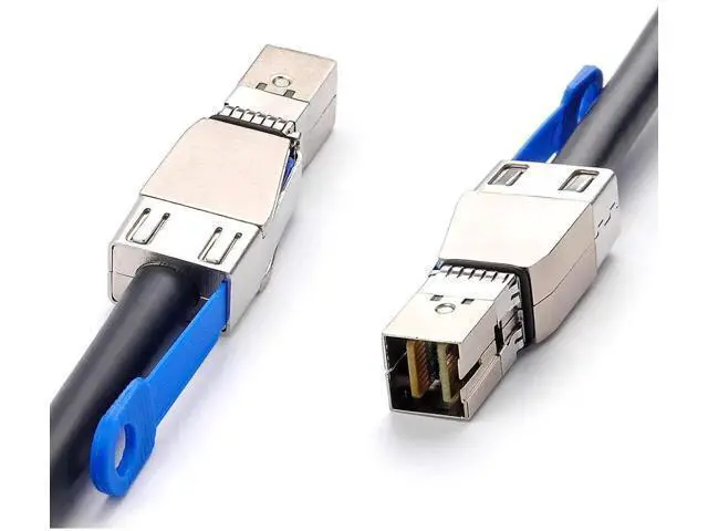 Alt view image 4 of 5 - 0.5M OCuLink PCIExpress SAS SFF8611 4i to SATA 7P Right Angle Server Hard Drive Cable, 32AWG 12Gbps HighSpeed Internal Harness