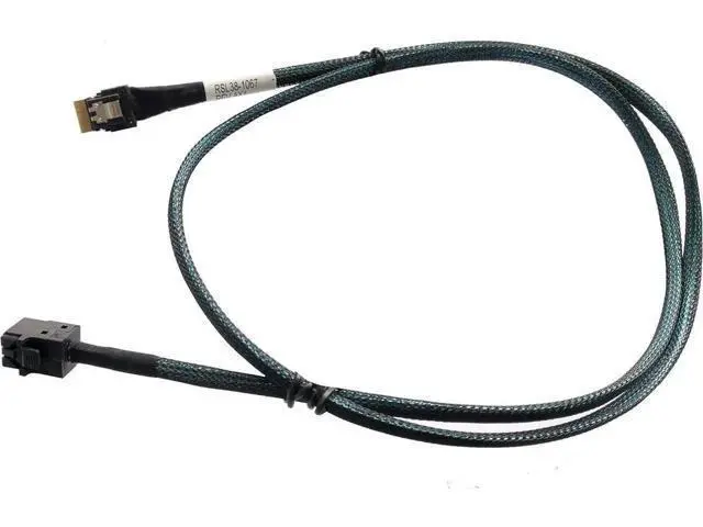 Main image of 80cm SlimSAS 4X to MiniSAS HD 4X Cable, SFF8654 38Pin to SFF8643 36Pin, 24Gbps SAS & 8GT/s PCIe, SAS3.0 Compliant for Servers