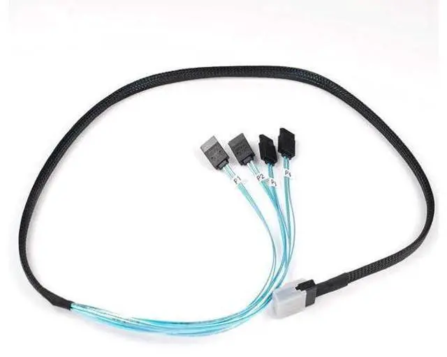 Alt view image 2 of 7 - 2PCS Internal Mini SAS 36Pin (SFF8087) Male to 4X SATA 7Pin Female FanOut Cable, 1Meter (3.3 Feet)